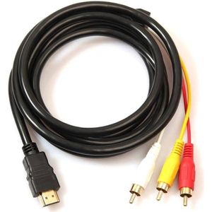 CHPN - 1,5m HDMI naar Tulp/3 RCA Kabel - 1080P Full HD Video/Audio - TV kabel - HDMI kabel - Universeel