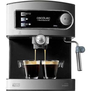 Cecotec Express Coffee Maker Handmatige Vermogen Espresso 20. 850W, druk 20 Bar, 1.5L tank, dubbele uitlaatarm, stoomboot, warme