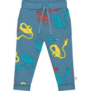 Smitten Organic 'Dragons in Camping' All Over Print Sweatpants in Vivid Denim kleur