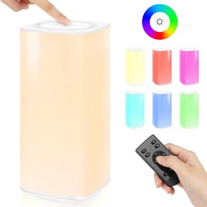 Zomersale! CNL Sight LED draadloze Touch Lamp -Warm Wit & 256RGB tafellamp- met afstandsbediening nachtlampje-met timingfunctie