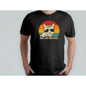 Best Cat Dad Ever - T Shirt - cadeau - gift - vader - dad - beste vader ter wereld - verjaardag - unisex - vaderdag - best dad in the world - father - liefde - cute