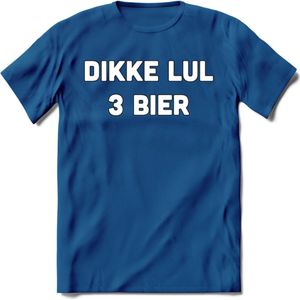 Dikke Lul 3 Bier T-Shirt | Bier Kleding | Feest | Drank | Grappig Verjaardag Cadeau | - Donker Blauw - XL