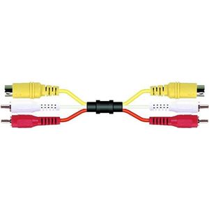 Kabel - S-VHS 4-Pin mannelijk + 2x RCA mannelijk - S-VHS 4-Pin mannelijk + 2x RCA mannelijk - 1,5m