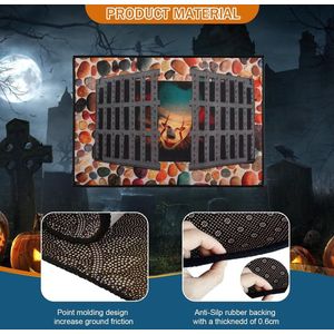 Halloween deurmat, halloweenvoetmat, 3D eng tapijt, grappige horrordeurmat, antislip vloertapijt, halloweenvoetmat, riolering, clowndecoratie voor binnen en buiten, 40 x 60 cm