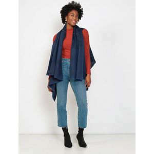 cape infinity lite sapphire | shawl | poncho | 4 seasons | scarves | handmade | sustainable | beautiful colors | multifunctional | sleeveless | Himalayan wool |
