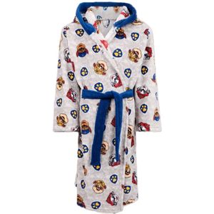 Paw Patrol - ochtendjas - badjas - duster - kamerjas - grijs - capuchon - maat 110/116