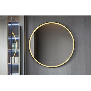 Bella Mirror - Spiegel met verlichting – Badkamerspiegel Rond – Antivocht – Anticondens – Ledverlichting - 120 cm - Met zwart frame