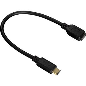 Hama USB-C-kabel USB 2.0 USB-C-stekker–Micro-USB-koppeling 480 Mbit/s 0,15m