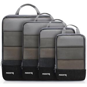 Compressie-kubussen | bagage-organizerset | uitschuifbare kofferorganizer | inpakorganizers voor koffers | pakkubussen voor op reis of thuis