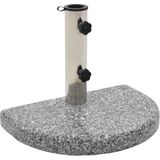 vidaXL - Parasolvoet - gebogen - 10 - kg - graniet - grijs