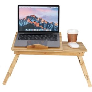 Bedtafel laptop- Bank tafel - Inklapbaar – Laptopstandaard – Laptop Verhoger – Ontbijt op bed - Laptoptafel - Verstelbaar