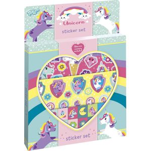 Totum Unicorn Sticker Set 3 vellen stickers met speeldecor