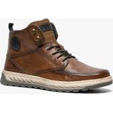 Bugatti leren heren veterboots - Cognac - Maat 41