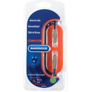 Bandridge BCL7010 - Netwerkkabel - RJ45 - 10 m - Blauw