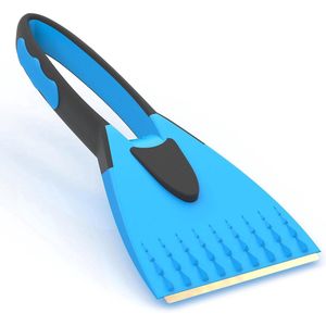 IJskrabber met zacht handvat - handig en comfortabel - 1 stuk - blauw