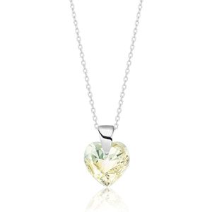 Montebello Ketting Amy KHZ446 - Swarovski® Hart - 925 Zilver Gerhod, - Ø10mm - 45cm