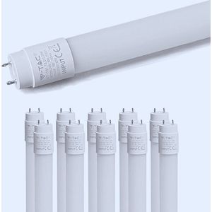 Complete Set: 10x LED-Buizen 150 Cm Koudwit 6500K - Energiezuinig Alternatief Voor 58W TL-Lampen