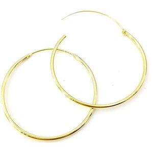 Ooringen 30 mm goud op zilver - verguld - double