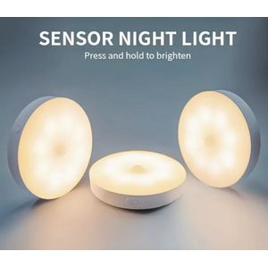led lampjes - bewegingssensor - StijlvolStekkie - Draadloos led lamp - 3 stuks - Nachtlamp met bewegingssensor - Binnenlamp - Kastlamp - Draadloze lichten voor binnen - led lamp - Inclusief Magneet en stevige dubbelzijdige sticker - Op accu