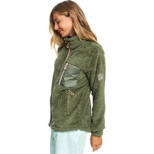 Roxy Alabama Zip Up Fleece voor Dames Maat L Groen