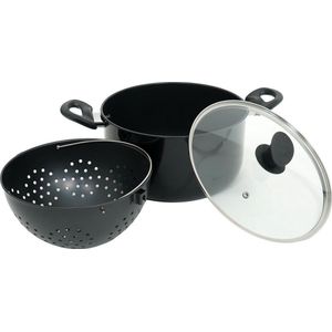 Magic Pot Maker, kookpan met vergiet – inductie, koken, stomen of blancheren, 25cm