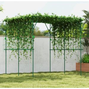 Stalen trellis roestvrij stalen trellis met driehoekige steun ontwerp 223x223x223 cm Rozenboog voor klimplanten Tuin trellis voor kamerplanten Plant trellis voor groenten Bloemen Groen
