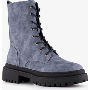 Blue Box dames veterboots denim blauw - Maat 38