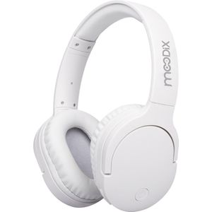 Moodix Draadloss Koptelefoon - On-Ear Hoofdtelefoon met Bluetooth 5.3 – Active Noise Cancelling – 18 uur batterijdurr – Compatibel met iOS en Android - Wit