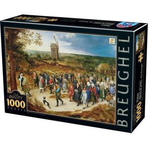 Pieter Breughel Jr - De trouw processie (1000 stukjes, kunst puzzel)