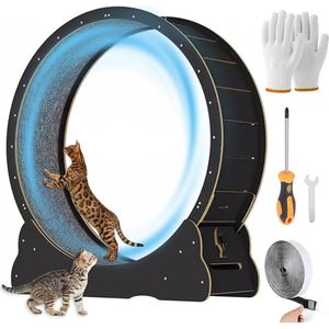 Premium Loopwiel Kat - Katten Loopwiel - Looprad - Kattenwiel - Zwart