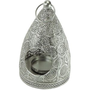 Oosterse Decoratieschaal Zilver - Elegante Bladschaal voor Sieraden en Accessoires - Ovaal Ontwerp