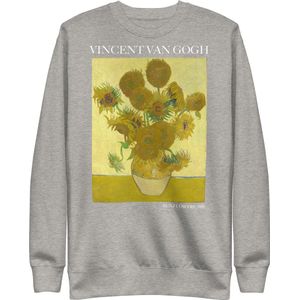 Vincent van Gogh 'Zonnebloemen' (""Sunflowers"") Beroemd Schilderij Sweatshirt | Unisex Premium Sweatshirt | Carbon Grijs | XL