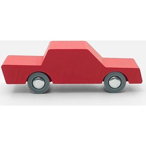 Waytoplay heen&weer houten auto - rood (rood gekleurd hout)