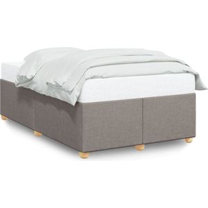 vidaXL - Bedframe - zonder - matras - 120x200 - cm - stof - taupe