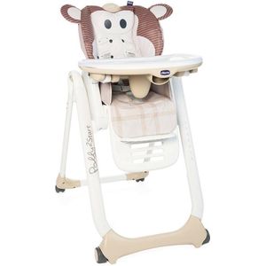 Chicco Polly 2 Start Kinderstoel - Baby eetstoel - Verstelbare rugleuning - Hoogte verstelbaar - Monkey
