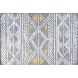 KARGI - Laagpolig vloerkleed - Grijs - 160 x 230 cm - Polyester