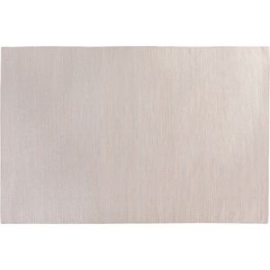DERINCE - Laagpolig vloerkleed - Beige - 140 x 200 cm - Katoen