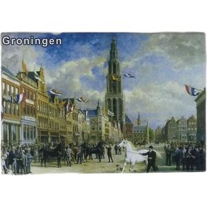 Koelkast magneet  Groningen  oude schilderij