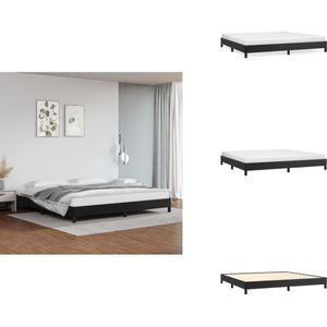 vidaXL Bedframe - Bedframes - Bed - Slaapmeubel - Bedframe kunstleer zwart 200x200 cm