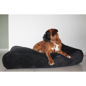 Dog's Companion Hondenkussen / Hondenbed - M - 90 x 70 cm - Black Giant Ribcord