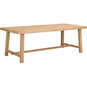 Rowico Home Brooklyn Houten Eettafel - Verlengbaar - Massief Eikenhout - FSC Keurmerk - Scandinavisch - Exclusief Verlengstuk - Naturel - 220 x 95 cm