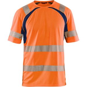 Blaklader UV-T-shirt High Vis 3397-1013 - High Vis Oranje/Marineblauw - XXXL