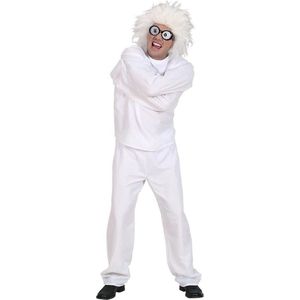 Widmann - Boef Kostuum - Dwangbuis Doorgedraaid Kostuum Man - Wit / Beige - Medium - Halloween - Verkleedkleding