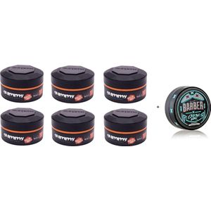Gummy Wax Bright Finish 6-Pack + Free Marmara Barber wax