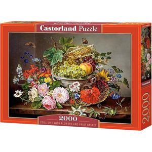 Still Life with Flowers and Fruit Basket Puzzel (2000 stukjes)