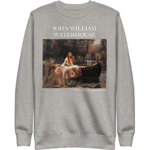 John William Waterhouse 'De Dame van Shalott' (""The Lady of Shalott"") Beroemd Schilderij Sweatshirt | Unisex Premium Sweatshirt | Carbon Grijs | L