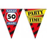 Sarah 50 jaar vlaggenlijn waarschuwingsbord 10mtr