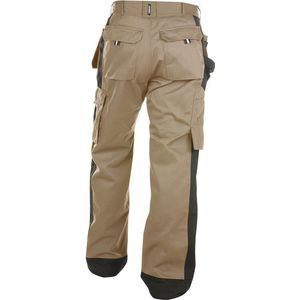 Dassy Seattle Tweekleurige holsterzakkenbroek met kniezakken 200428 (245 g/m2) - binnenbeenlengte Standaard (81-86 cm) - Beige/Zwart - 67