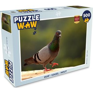 Puzzel Duif - Vogel - Hout - Legpuzzel - Puzzel 500 stukjes