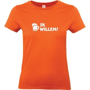 Koningsdag - Shirt - Ik Willem met bierpul - Dames - Maat M